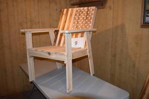 lot 12 image: CASTLECREEK Distressed Flag Chair