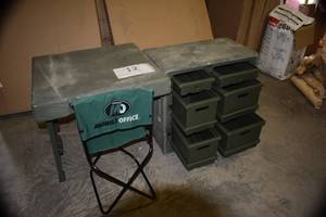 lot 15 image: U.S. Military Surplus Mobile Field Desk, Used