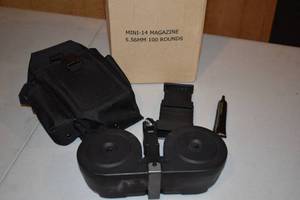 lot 28 image: KCI Ruger Mini-14 Drum Magazine, 5.56 NATO.223 Remington, 100 Rounds