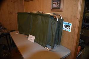 lot 71 image: Folding cots for camping, hunting or when guest come over