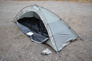 lot 96 image: U.S. Military Surplus Improved Combat Shelter Tent, 1 person, Used