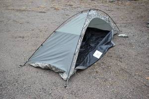 lot 97 image: U.S. Military Surplus Improved Combat Shelter Tent, 1 person, Used