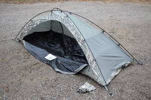 lot 98 image: U.S. Military Surplus Improved Combat Shelter Tent, 1 person, Used