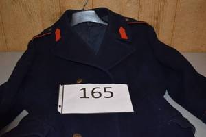 lot 162 image: Blue Military wool P coat full length