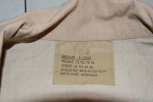 lot 168 image: U.S. Military Surplus 3 Color Desert Camo BDU Shirt, Like New