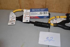 lot 221 image: Cliplight Inc. 582302 Revolutionary Extension Cord Male to Dual Female EZ Lock C