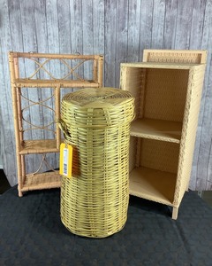 lot 171 image: 3-Pc Wicker Items