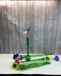 lot 46 image: Blown Glass Flowers