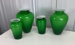 lot 195 image: Green Vases