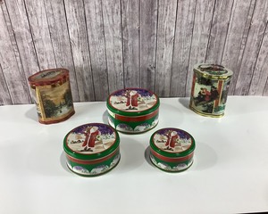 lot 2040 image: Holiday Cookie Tins