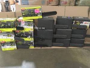 Pallet with Ryobi Chain saws various sizes and conditions customer returns