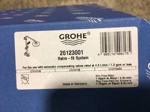 Grohe Retro-Fit Shower System 26123001, Chrome not used