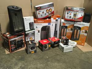 Pallet with assorted Heaters various Brands, Types and conditions open boxes see pictures