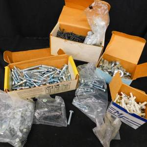 NUTS BOLTS SCREWS ANCHORS ROPE CLIPS