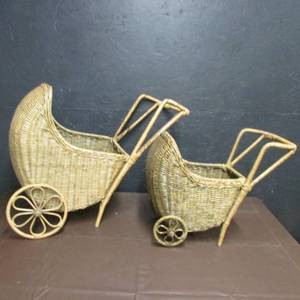 WICKER BABY CARRIAGES