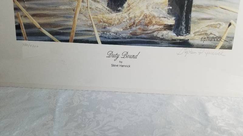 lot 146 image: Steve Hamrick Print DUTY BOUND  Signed and Numbered