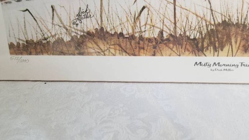 lot 149 image: Dick Miller Print MISTY MORNING TRIO  Signed and Numbered