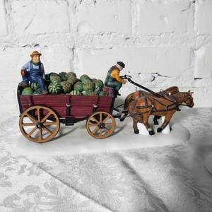 lot 25 image: Dept. 56 Horse and Cart Bundle