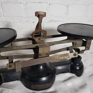 lot 65 image: Antique School Counter Weight Scale