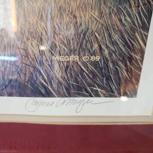 lot 127 image: James Meger Print FOREVER PHEASANTS  Signed, Numbered and Framed