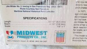 lot 103 image: Midwest All Wood RC Model Tugboat Kit