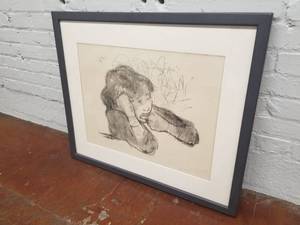 lot 99 image: Alexander Dobkin Original Charcoal Sketch Titled CONFUSION
