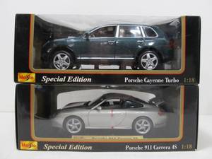 Mint in Box Maisto PORSCHE 911 Carrera 4S &amp Cayenne Turbo