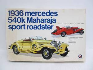 Large NOS Vintage Entex 1936 Mercedes 540K Maharaja Sport Roadster