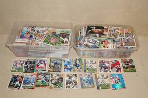 2 Bins of Football Cards