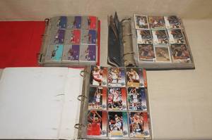3 Binders of Basketball Cards