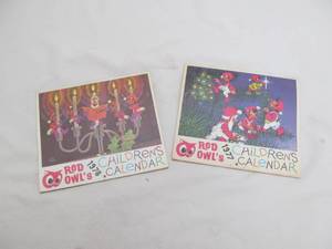 lot 55 image: vintage red owl calenders