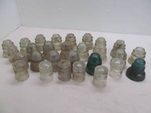 lot 75 image: vintage telephone insulators