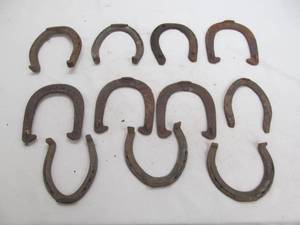 lot 135 image: Vintage horse shoes