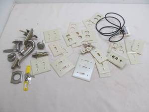 lot 140 image: Light switch and outlet covers, door handle