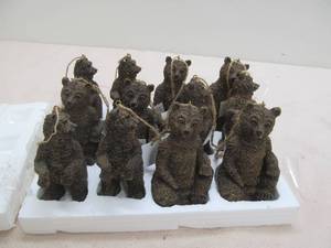 lot 144 image: Brown bear ornaments