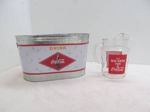 lot 162 image: Coca Cola pitcher, basket