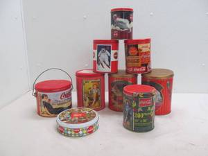 lot 176 image: Coca cola tin containers