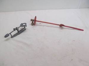 lot 187 image: Vintage egg scale, leash stake