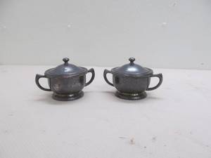 lot 249 image: Silver nickel dishes