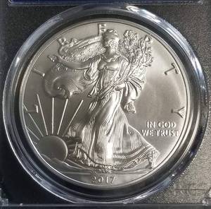 2017 AMERICAN SILVER EAGLE 1 TROY OZ. .999 FINE SILVER MS69 PCGS