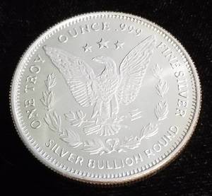 1 TROY OZ. .999 FINE SILVER MORGAN DOLLAR DESIGN