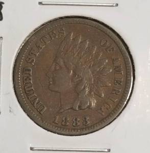1883 INDIAN HEAD CENT MPD-02 (mis-placed date)