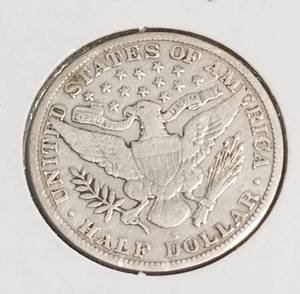 1915-S BARBER SILVER HALF DOLLAR
