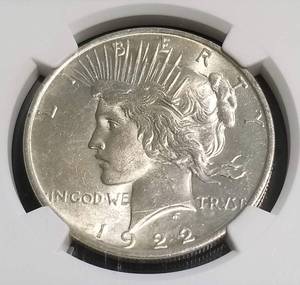 1922 PEACE SILVER DOLLAR MS61 NGC
