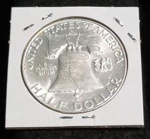 1950-D FRANKLIN HALF DOLLAR AU
