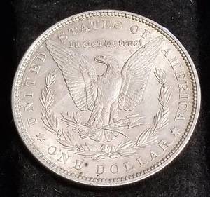 1889 MORGAN SILVER DOLLAR AU
