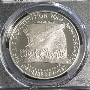 1987-S US CONSTITUTION SILVER DOLLAR PR69 DEEP CAMEO