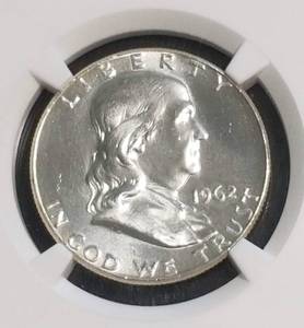 1962 FRANKLIN HALF DOLLAR  MS64 NGC