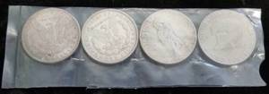 4 US DOLLARS 2 MORGAN 1 PEACE 1 CLAD IKE