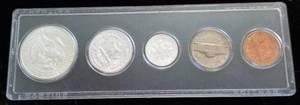 1964 US COIN SET IN CLEAR PLASTIC HOLDER